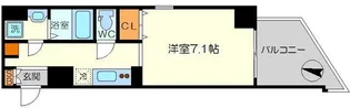 トゥールロワイエ北梅田【3階】の間取り