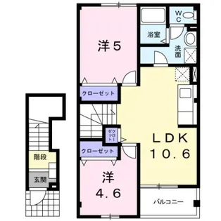 ブランドールA(奈良市二名)【2階】の間取り