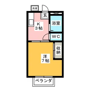 ハイツ萩原【2階】の間取り