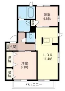 プランドールA【1階】の間取り