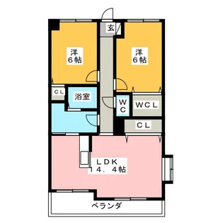ベラーノK2・東千代田【4階】の間取り