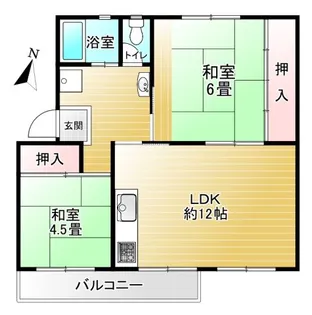 宮根団地1号棟【4階】の間取り