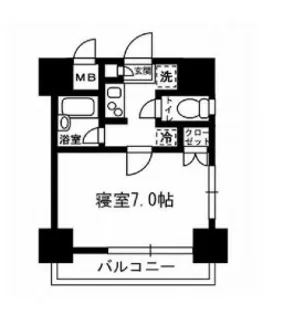 レジディア月島III【7階】の間取り