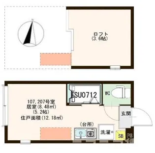 ハーモニーテラス成田東【1階】の間取り