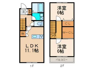 ソレイユ下原町IIの間取り