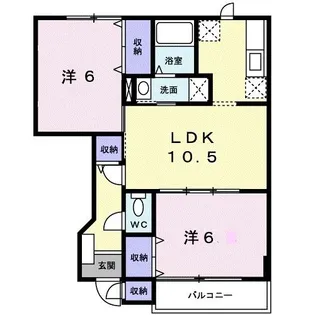 マリアージュ壱番館【1階】の間取り