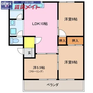 ウエストリバーマンション【1階】の間取り