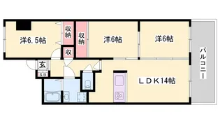 ハーモニー三幸I【3階】の間取り
