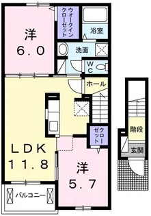 オリゾンII【2階】の間取り