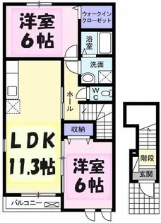 オメガ【2階】の間取り