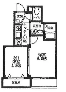 ビューノナガサカ八広4【3階】の間取り