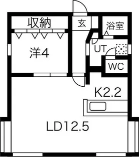 アスカハイツ平岸【2階】の間取り