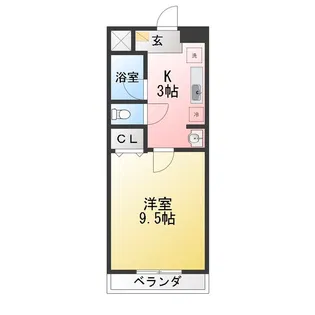 アーバンシティ草間【5階】の間取り