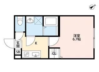 ラポルト船橋東【3階】の間取り