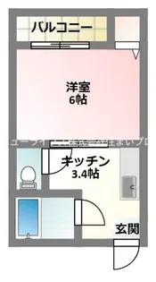 クイーン桜木【1階】の間取り