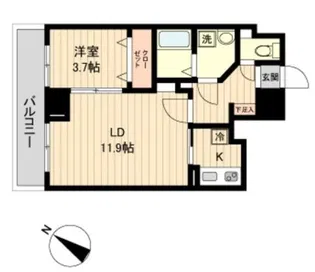 ベルレジデンス高砂【3階】の間取り
