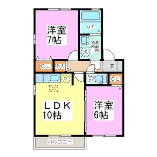 ブロケードリバー【1階】の間取り