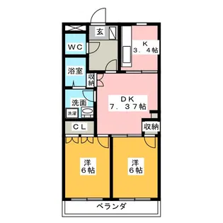 サンモール【1階】の間取り
