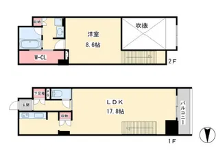 KDXレジデンス本町橋【14階】の間取り