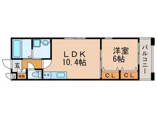 エクシード高井田【1階】の間取り
