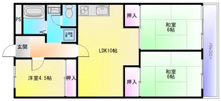 ファンション渋川【3階】の間取り