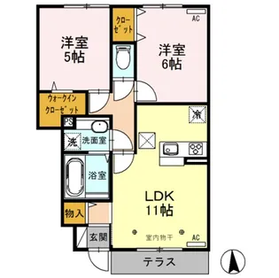 フェリーチェC【1階】の間取り