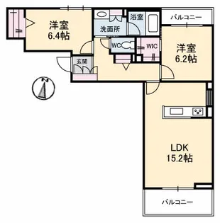ウェルス海老園【3階】の間取り