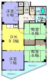 シティハイツ紬【3階】の間取り