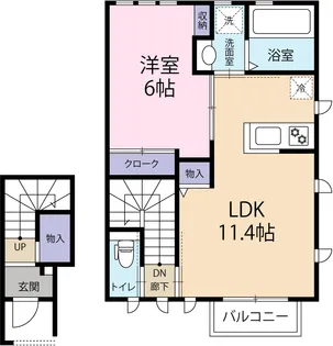 Gクレストパティオス【2階】の間取り