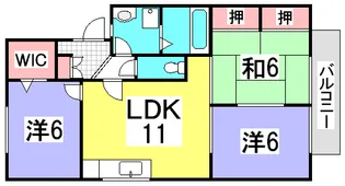 ハイカムール西【1階】の間取り