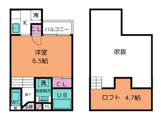 ガーデンplus黒髪【1階】の間取り
