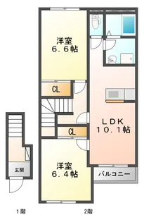 甫(ハジメ)II【2階】の間取り