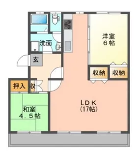 多治米ハイツ【2階】の間取り