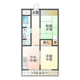 2DKの間取り画像