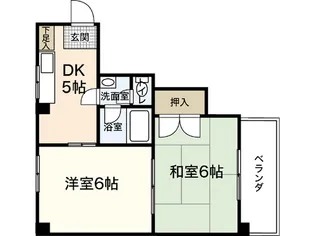 広島県広島市西区都町【マンション】の間取り