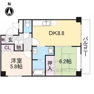 マンション奥野【2階】の間取り