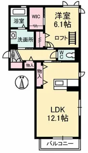 シャーメゾン アリスティオ 新下関【2階】の間取り