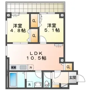 光のレジデンス・EXA【2階】の間取り
