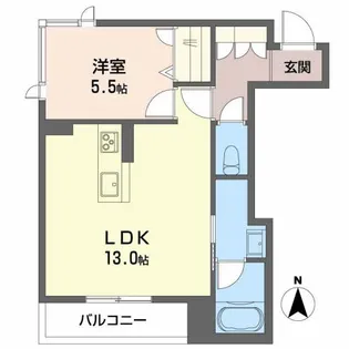 福島県郡山市咲田1【アパート】の間取り