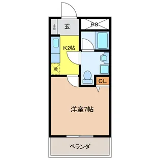 1Kの間取り画像