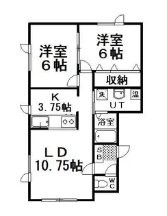 エクセルコート星ヶ浦【1階】の間取り