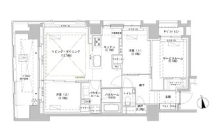 パークスフィア牛込神楽坂【13階】の間取り