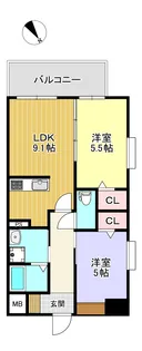 Prime尾ノ上【6階】の間取り