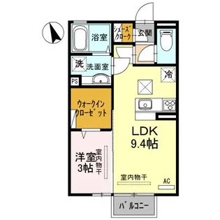 グリッター・プルース【1階】の間取り