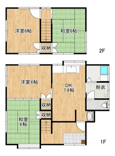 岐阜県土岐市泉町大富【一戸建】の間取り