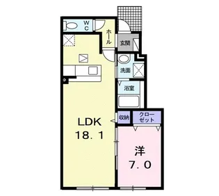 ルミエールS【1階】の間取り