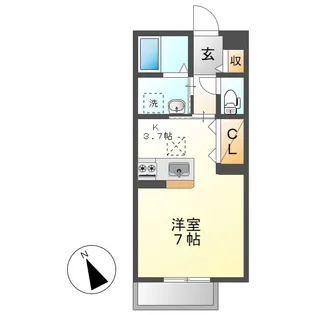エルメゾン寿町【1階】の間取り