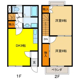 岐阜県羽島郡笠松町県町【一戸建】の間取り