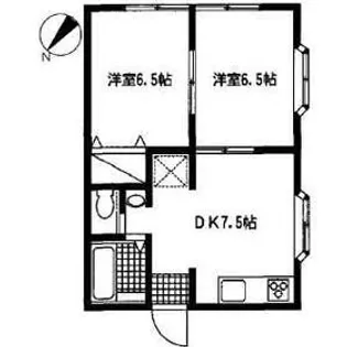 2DKの間取り画像