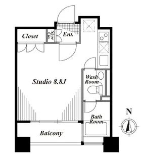 キャビンアリーナ南青山【12階】の間取り